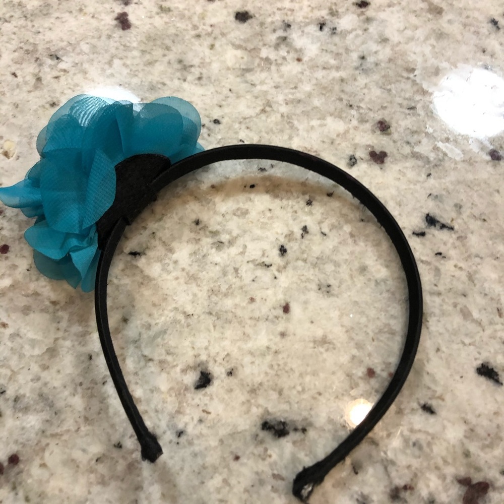 Blue flower headband